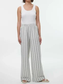 Grüne Erde Hosen, Jeans & Röcke^Hose aus Bio-Leinen und Baumwolle, 60 multistreif grün, 38, GOTS