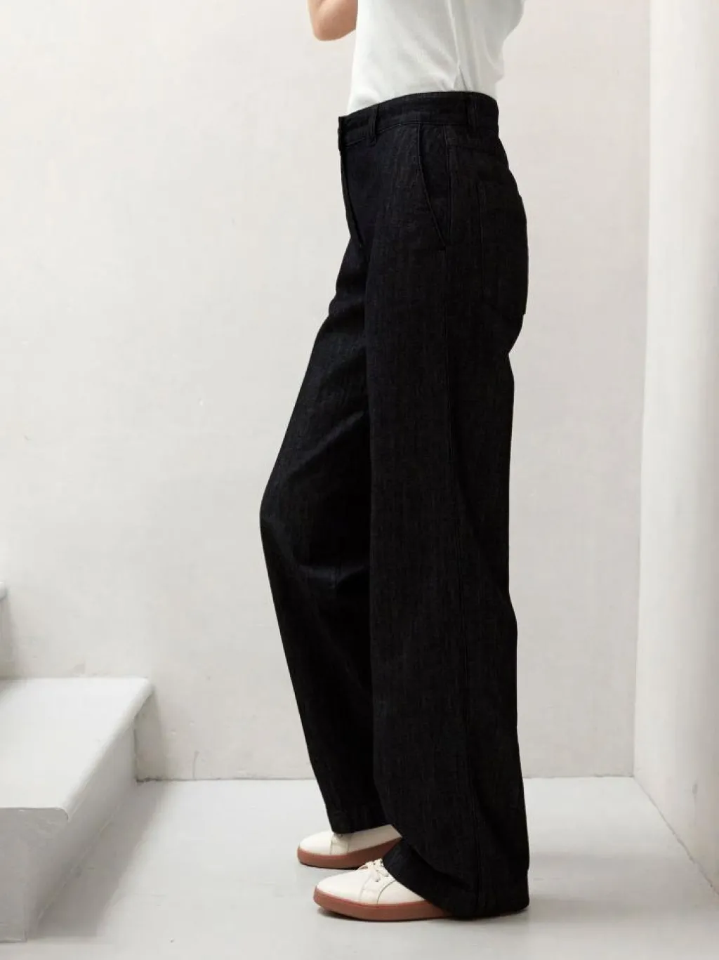 Grüne Erde Hosen, Jeans & Röcke^Hose-weites Bein, 100 % Bio-Baumwolle, 36 dark denim, 32, GOTS