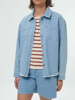 Grüne Erde Denim^Jeansjacke aus Bio-Baumwolle, 34 light blue denim, 36, GOTS