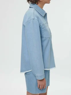 Grüne Erde Denim^Jeansjacke aus Bio-Baumwolle, 34 light blue denim, 36, GOTS