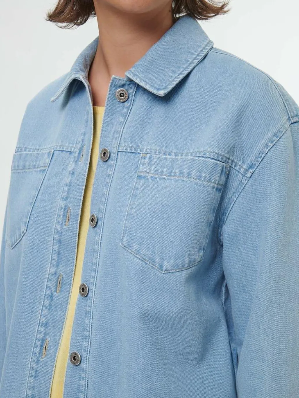 Grüne Erde Denim^Jeansjacke aus Bio-Baumwolle, 34 light blue denim, 36, GOTS