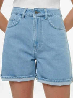 Grüne Erde Denim^Jeansshorts aus Bio-Baumwolle, 34 light blue denim, 36, GOTS