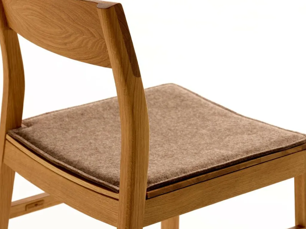 Grüne Erde Stühle & Bänke^Karim Stuhlauflage, inkl. Gitterstoppmatte, 100% SSW - Filz Haselnuss