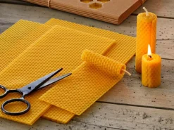 Grüne Erde Kerzen Und Duftkerzen^Kerzenbastelset, natur, 6 Platten zu 30 x 20 cm, 120 cm Docht und Bastelanleitung