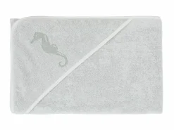 Grüne Erde Geschenke-Guide|Badtextilien & Pflege^Kinder-Kapuzenbadetuch Seepferdchen, , 100 x 100 cm, 100 % Baumwolle, GOTS