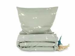 Kinder Grüne Erde Kinderbettwäsche^Kissenüberzug MIMI, hellgrün, 40 x 40 cm, 100 % Baumwolle, Satin, GOTS