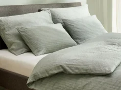 Grüne Erde Kissenbezüge|Kissenbezüge^Kissenüberzug ORLANDO, , 40 x 60 cm, 60 % Leinen/40 % Baumwolle, Seersucker, GOTS