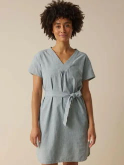 Grüne Erde Essentials|Kleider & Overalls^Kleid aus Bio-Baumwolle, 74 streif blau-weiss, 40, GOTS