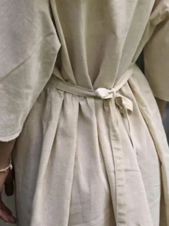 Grüne Erde Kleider & Overalls^Kleid aus Bio-Baumwolle und Leinen, , 38, GOTS