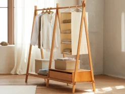 Grüne Erde Garderobe^Kleiderständer Jukai Pur, + 1 Anbauelement,