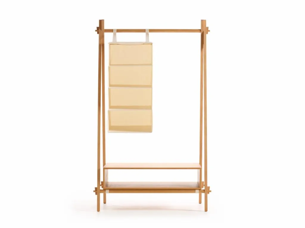 Grüne Erde Kleiderschränke|Garderobe^Kleiderständer Jukai Pur, mit Box und Hängefächer,