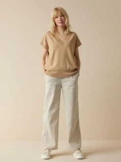 Grüne Erde Pullover^Kurzarmpullover aus Bio-Baumwolle, , L, GOTS