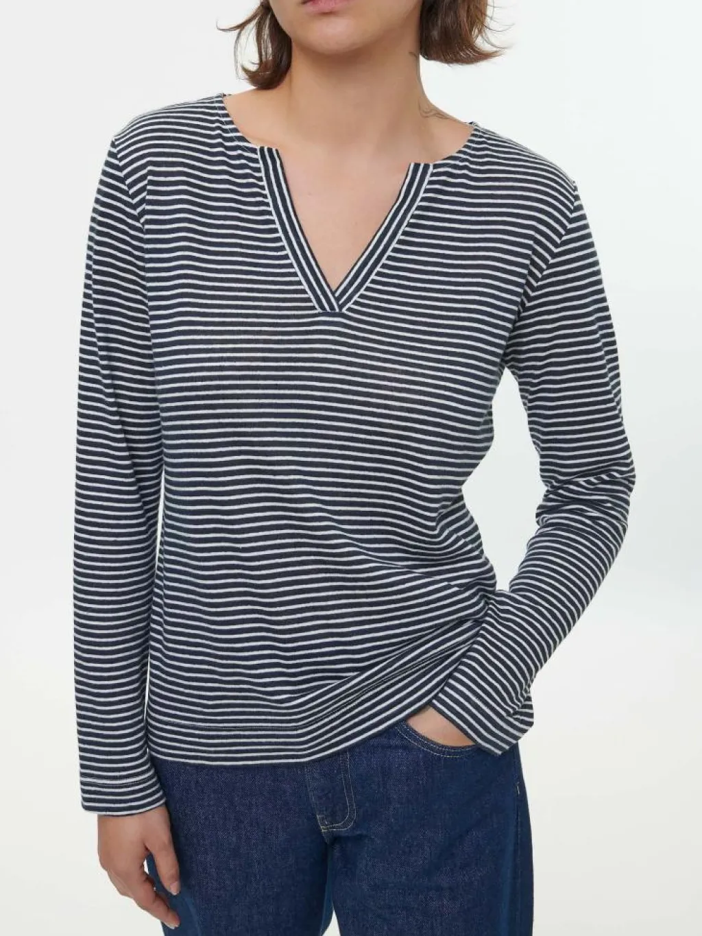 Grüne Erde Shirts^Langarmshirt aus Bio Leinen/Baumwolle, , 38, GOTS