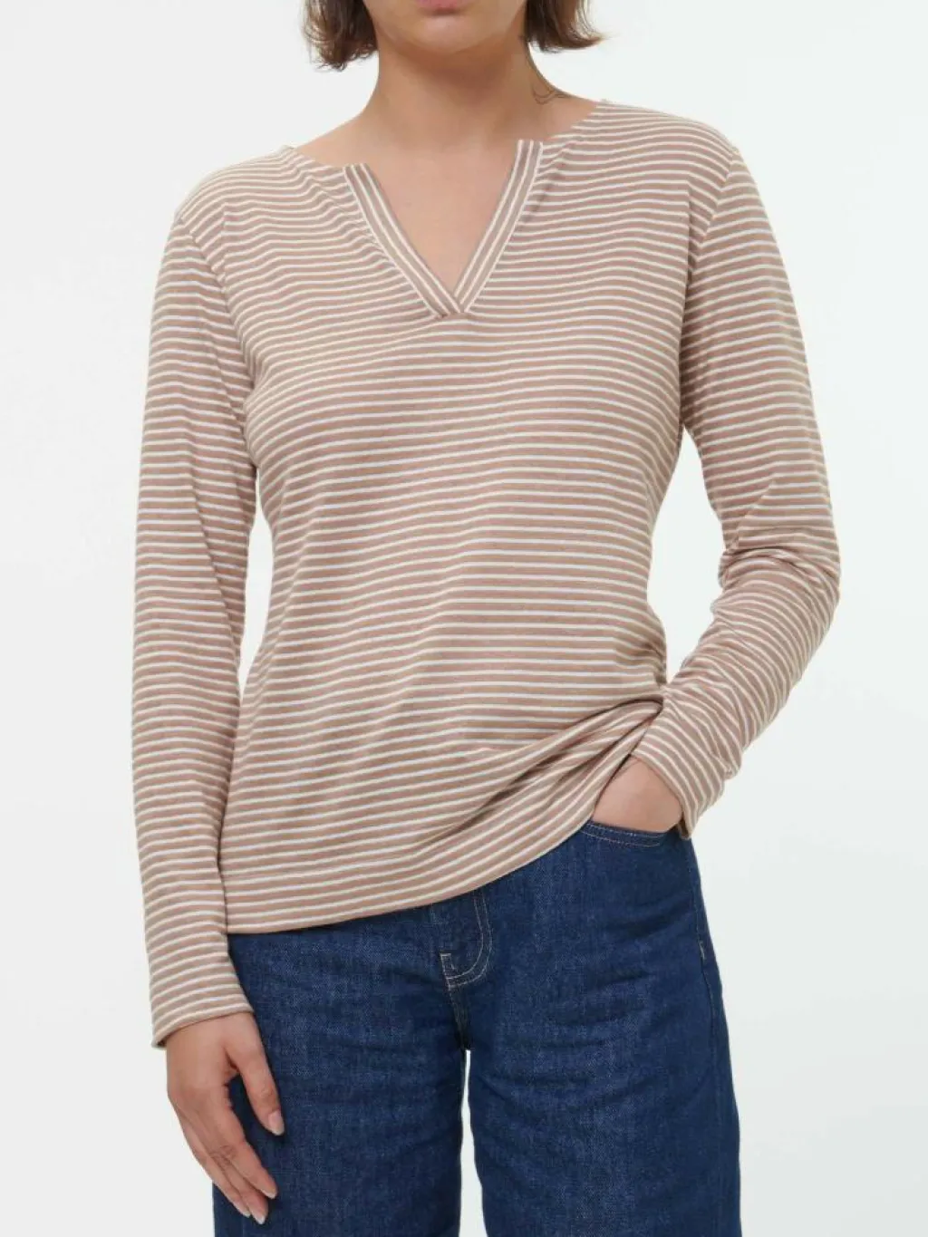 Grüne Erde Shirts^Langarmshirt aus Bio Leinen/Baumwolle, , 38, GOTS