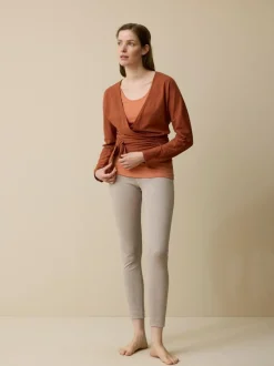 Grüne Erde Shirts|Yoga & Loungewear^Langarm-Wickelshirt aus Bio Baumwolle/Hanf, , 36, GOTS