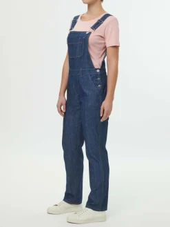 Grüne Erde Denim^Latzhose aus Bio-Baumwolle, 36 dark denim, 36, GOTS