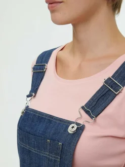 Grüne Erde Denim^Latzhose aus Bio-Baumwolle, 36 dark denim, 36, GOTS