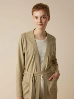 Grüne Erde Essentials|Jacken & Mäntel^Mantel aus Bio-Baumwolle und Leinen, 46 light khaki, S, GOTS