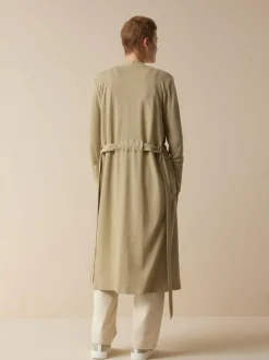 Grüne Erde Essentials|Jacken & Mäntel^Mantel aus Bio-Baumwolle und Leinen, 46 light khaki, S, GOTS