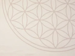 Grüne Erde Wohndecken|Geschenke-Guide^Meditationsdecke Blume des Lebens, natur/quarz, 150 x 200 cm, 100 % Baumwolle, GOTS
