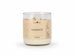 Grüne Erde Geschenke-Guide|Kerzen Und Duftkerzen^Natürliche Rapswachskerze NAMASTÉ im rezyklierten Glas, Baumwolldocht, 325 ml, H 9,5 cm, ø 8,5 cm