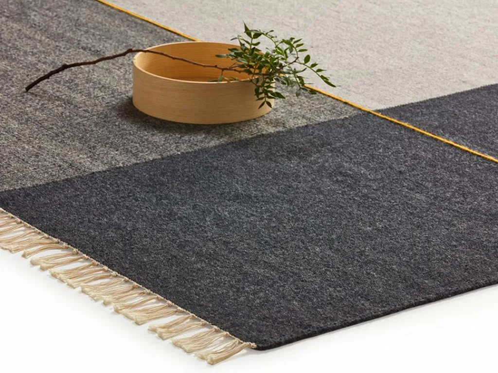 Grüne Erde Teppiche|Teppiche^OUTLET - Wollteppich Kelim Mata, Kiesel/Natur, 200 x 300 cm