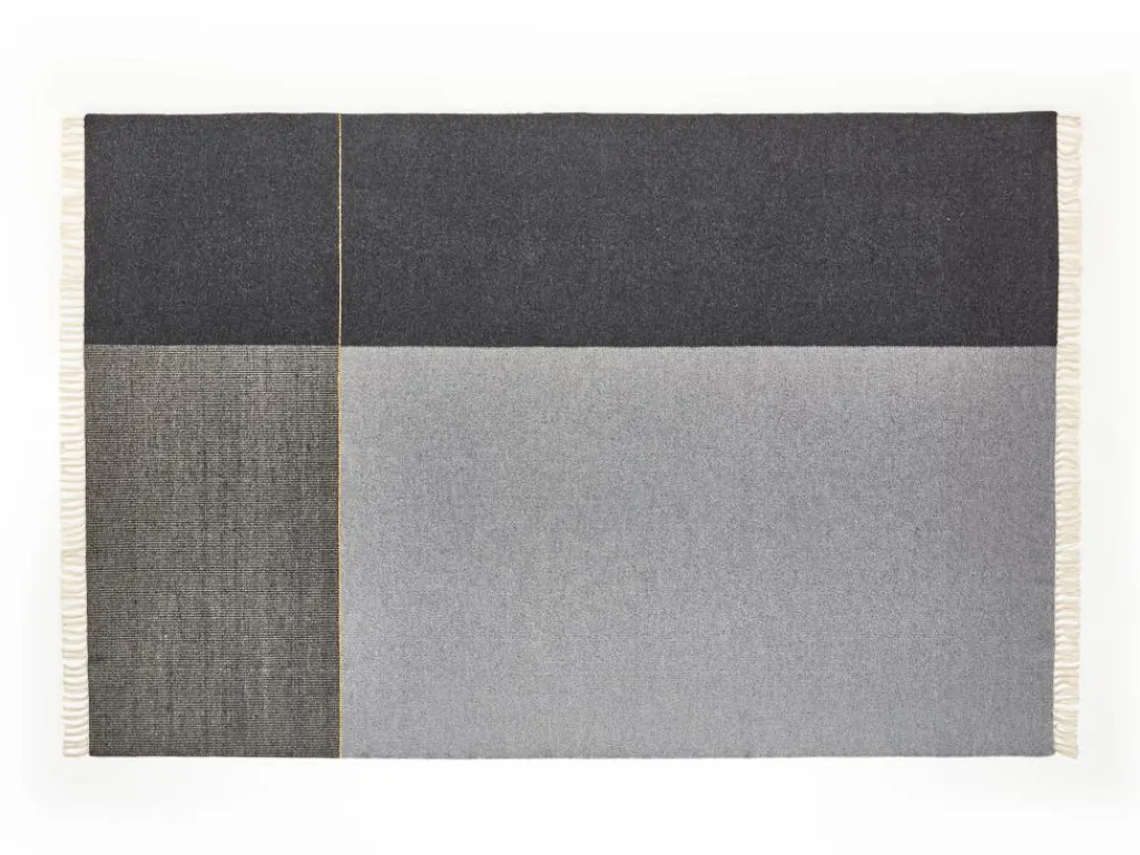 Grüne Erde Teppiche|Teppiche^OUTLET - Wollteppich Kelim Mata, Kiesel/Natur, 200 x 300 cm