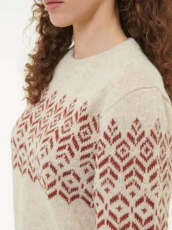 Grüne Erde Pullover^Pullover aus Alpakawolle, 14 natur melange, L