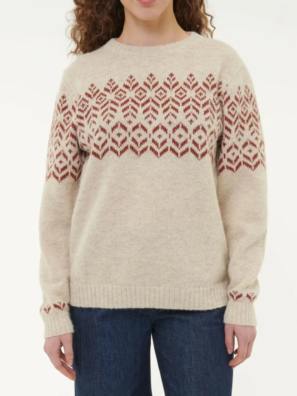 Grüne Erde Pullover^Pullover aus Alpakawolle, 14 natur melange, L