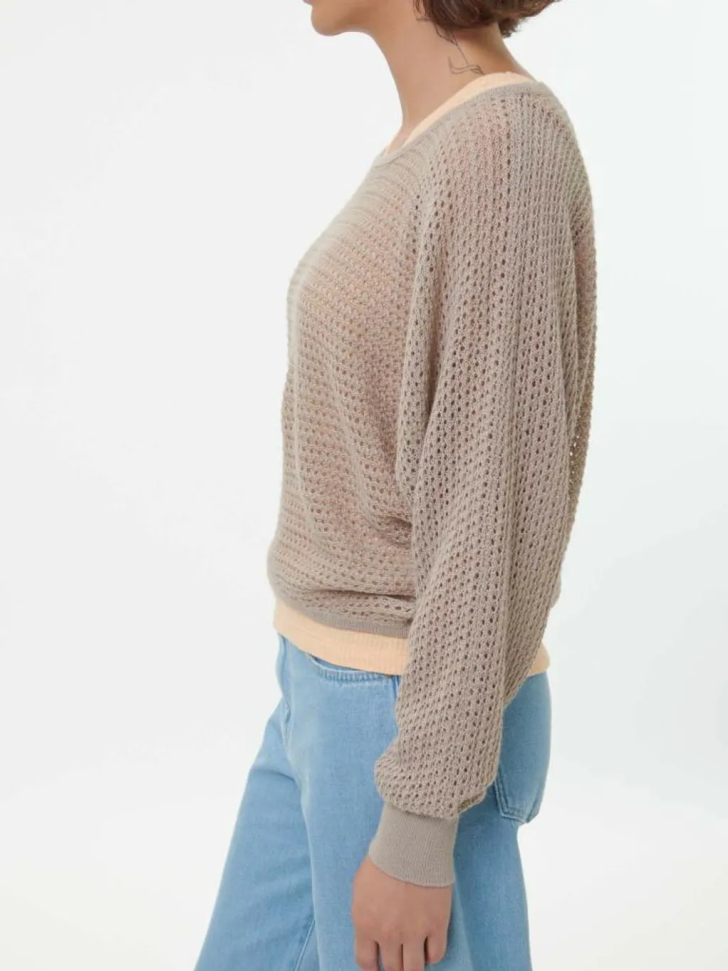 Grüne Erde Pullover^Pullover aus Alpakawolle, 73 camelie, S