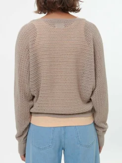 Grüne Erde Pullover^Pullover aus Alpakawolle, 73 camelie, S