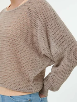 Grüne Erde Pullover^Pullover aus Alpakawolle, 73 camelie, S