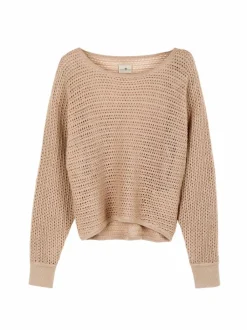 Grüne Erde Pullover^Pullover aus Alpakawolle, 73 camelie, S