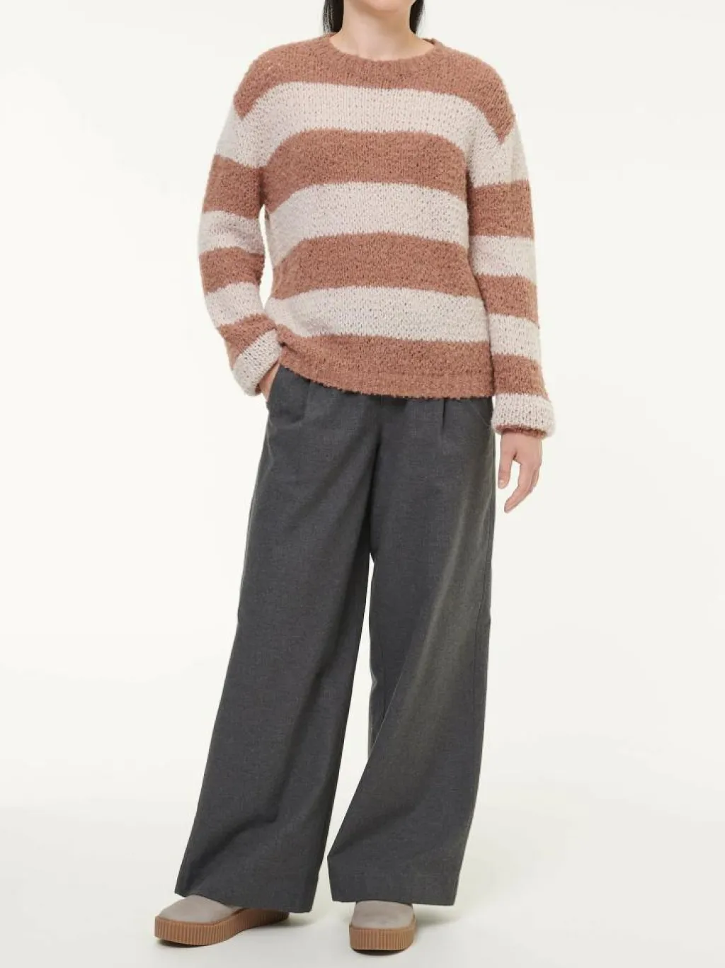 Grüne Erde Pullover^Pullover aus Alpakawolle, 72 rosenholz, S