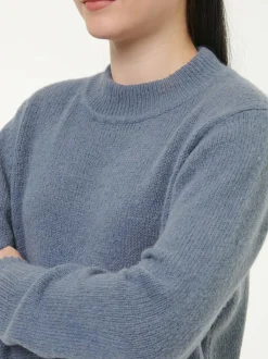 Grüne Erde Pullover^Pullover aus Alpakawolle, 37 stahlblau, M