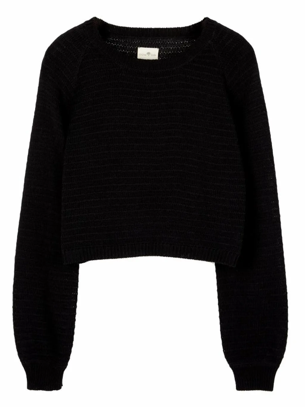 Grüne Erde Pullover^Pullover aus Bio-Baumwolle, 01 schwarz, S, GOTS