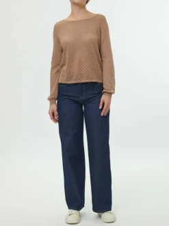 Grüne Erde Pullover^Pullover aus Bio-Baumwolle, 21 nougat, S, GOTS