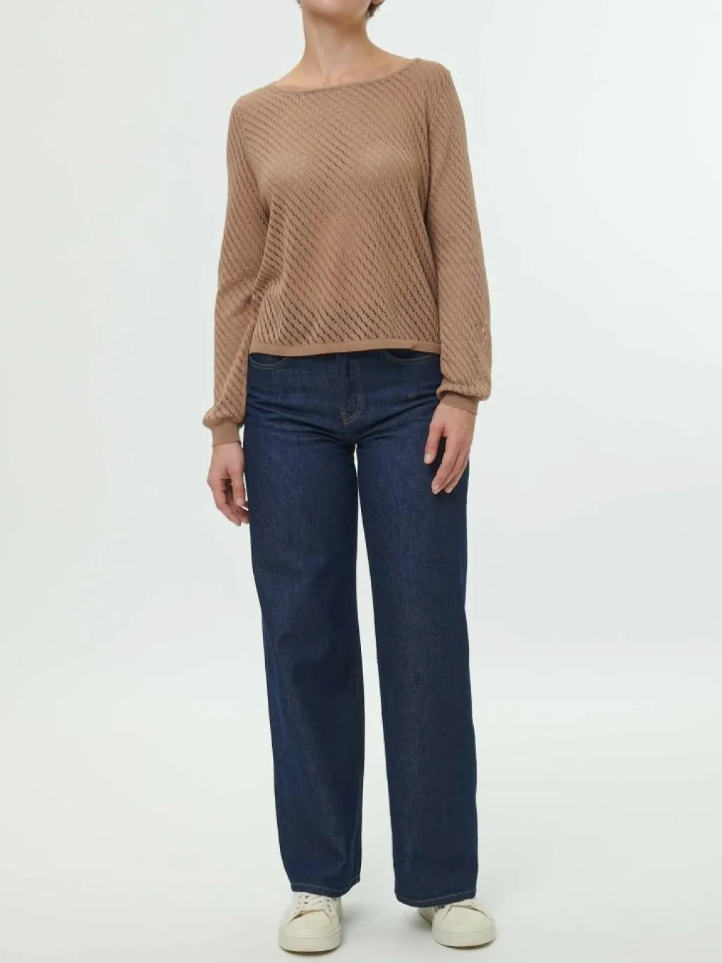 Grüne Erde Pullover^Pullover aus Bio-Baumwolle, 21 nougat, S, GOTS