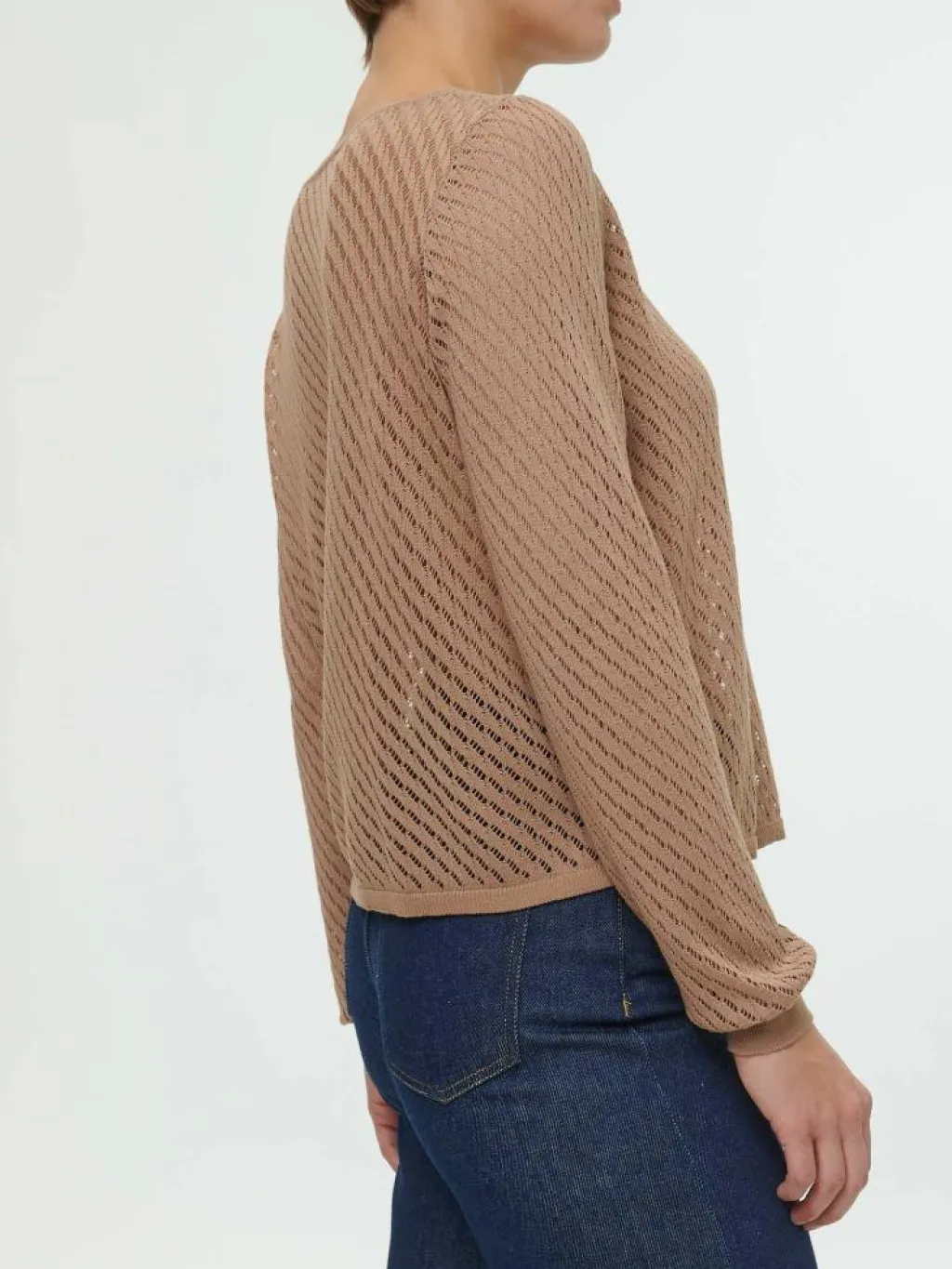 Grüne Erde Pullover^Pullover aus Bio-Baumwolle, 21 nougat, S, GOTS