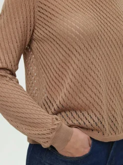 Grüne Erde Pullover^Pullover aus Bio-Baumwolle, 21 nougat, S, GOTS