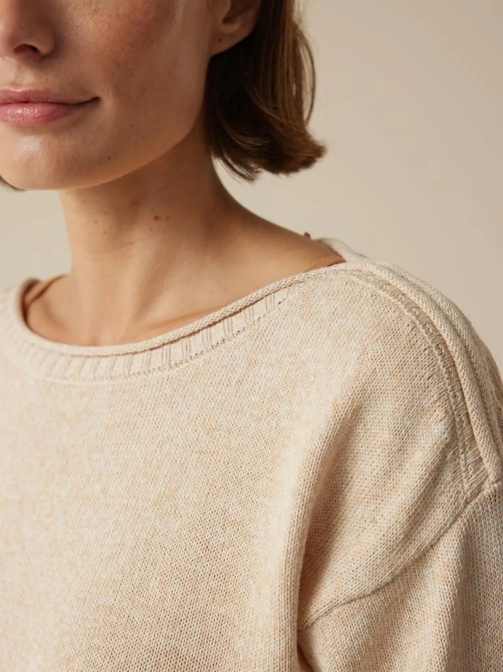 Grüne Erde Pullover^Pullover aus Bio-Baumwolle und Leinen, , L, GOTS