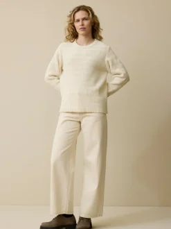 Grüne Erde Pullover^Pullover aus Bio-Baumwolle und Wolle, 13 natur, XL, GOTS