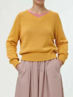 Grüne Erde Essentials|Pullover^Pullover aus Bio-Baumwolle, 24 honiggelb, S, GOTS