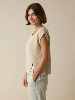 Grüne Erde Pullover^Pullover aus Bio-Baumwolle und Leinen, , XL, GOTS