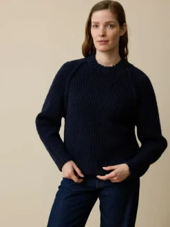 Grüne Erde Pullover^Pullover aus Bio-Wolle, 39 dunkelblau, S, GOTS