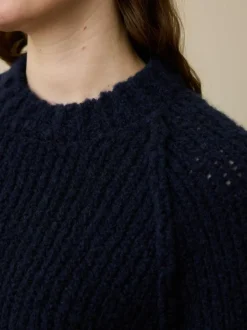 Grüne Erde Pullover^Pullover aus Bio-Wolle, 39 dunkelblau, S, GOTS