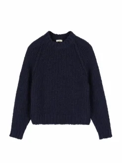 Grüne Erde Pullover^Pullover aus Bio-Wolle, 39 dunkelblau, S, GOTS