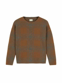 Grüne Erde Pullover^Pullover aus Yak und Kamelhaar, 70 yak jacquard/karo, S