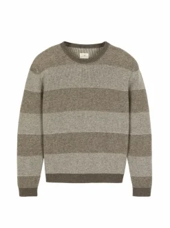 Grüne Erde Pullover^Pullover aus Yakhaar und Schafwolle, 66 yak mix natur/hasel, S