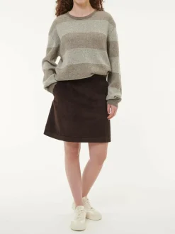 Grüne Erde Pullover^Pullover aus Yakhaar und Schafwolle, 66 yak mix natur/hasel, S